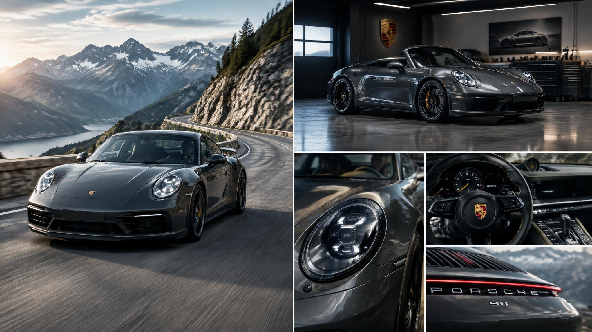 porsche 911 on mountain road