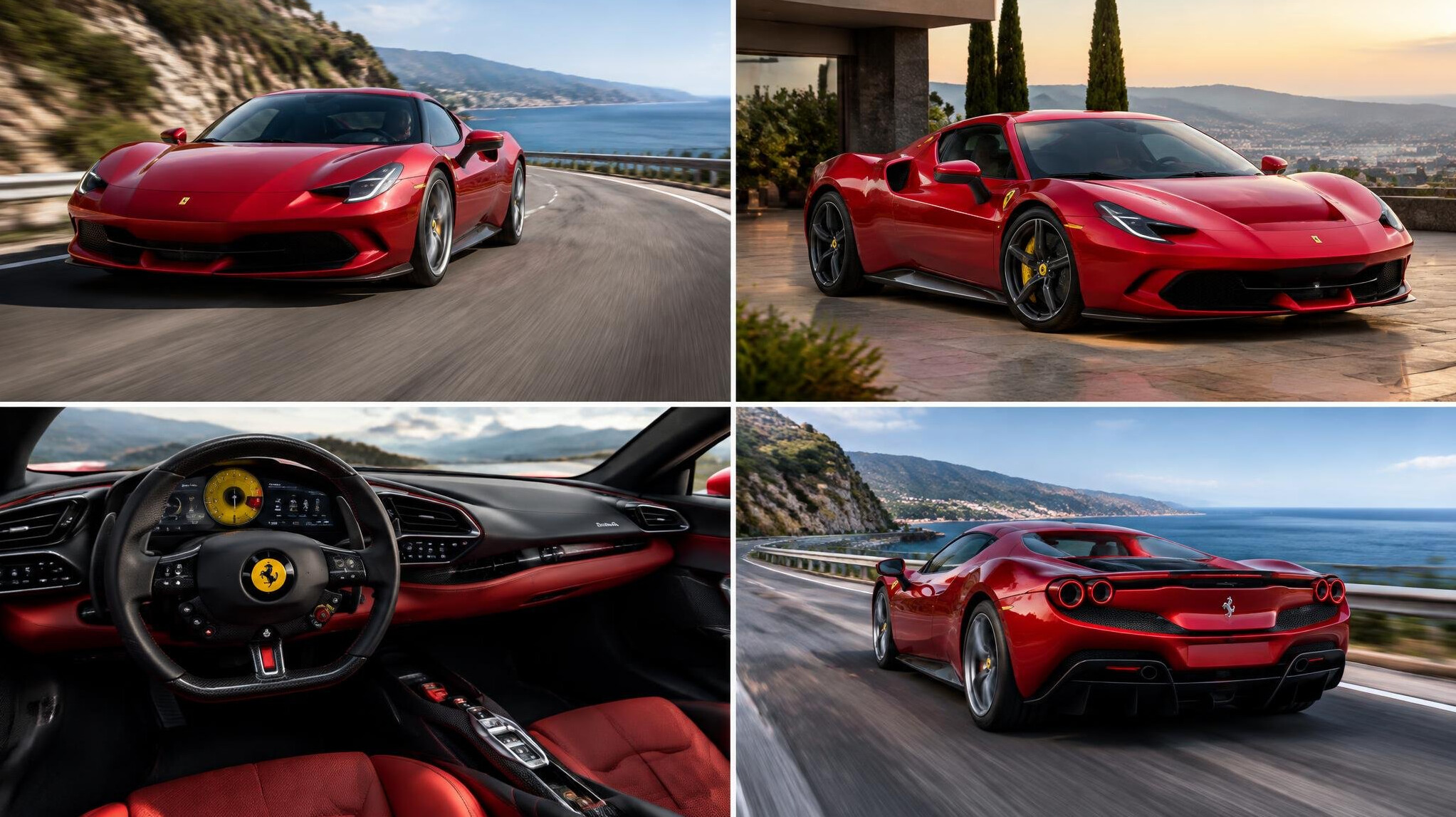 luxury sports car on road