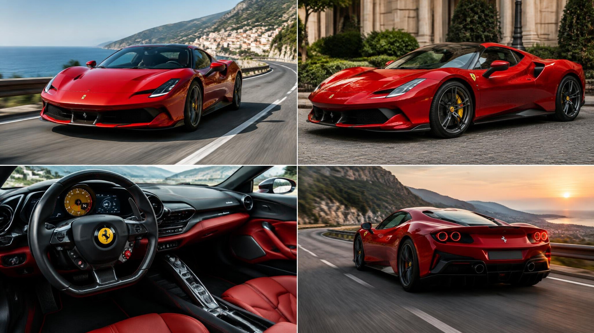 luxury sports car on road