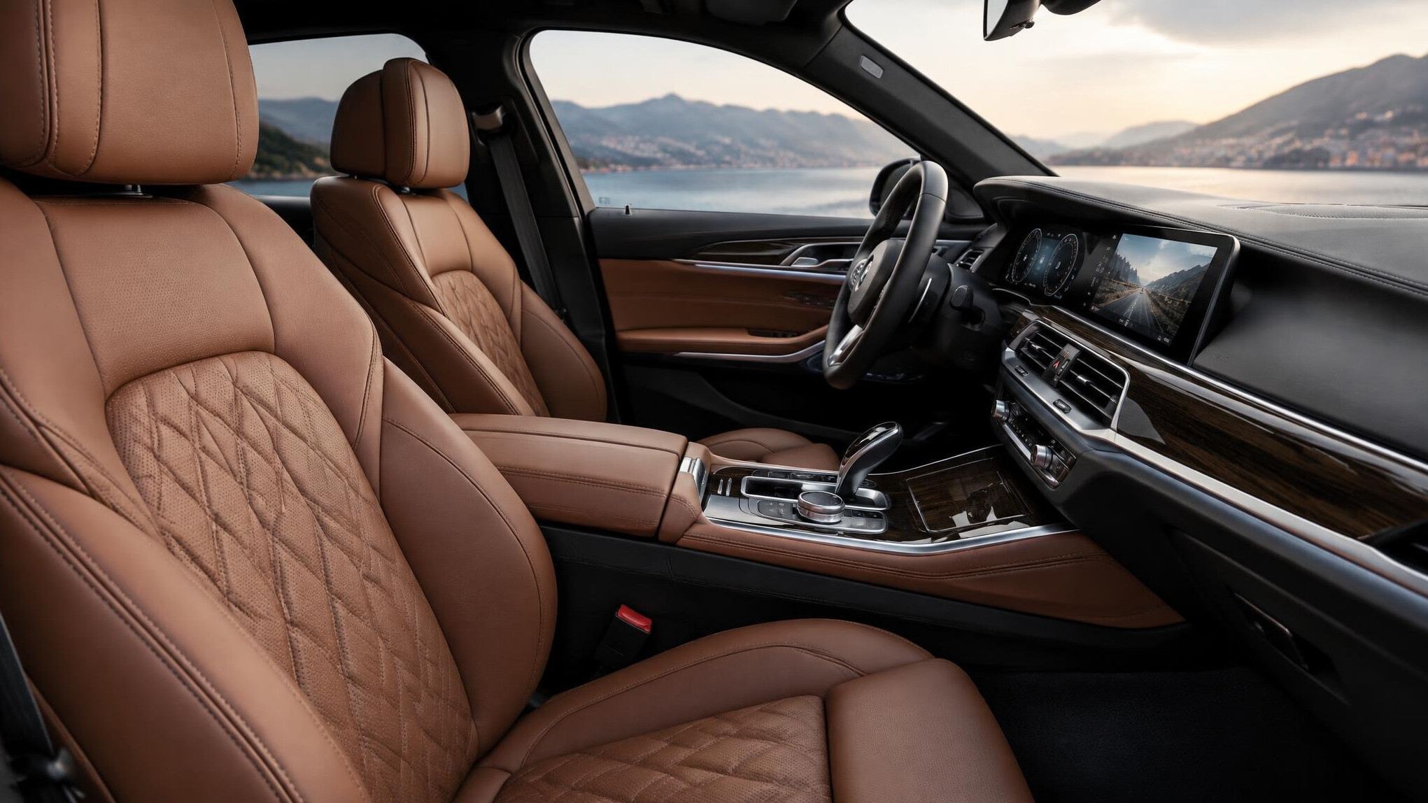 luxury car interior leather