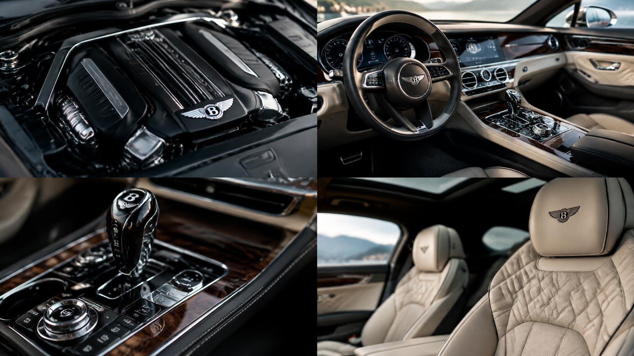 luxury car engine detail
